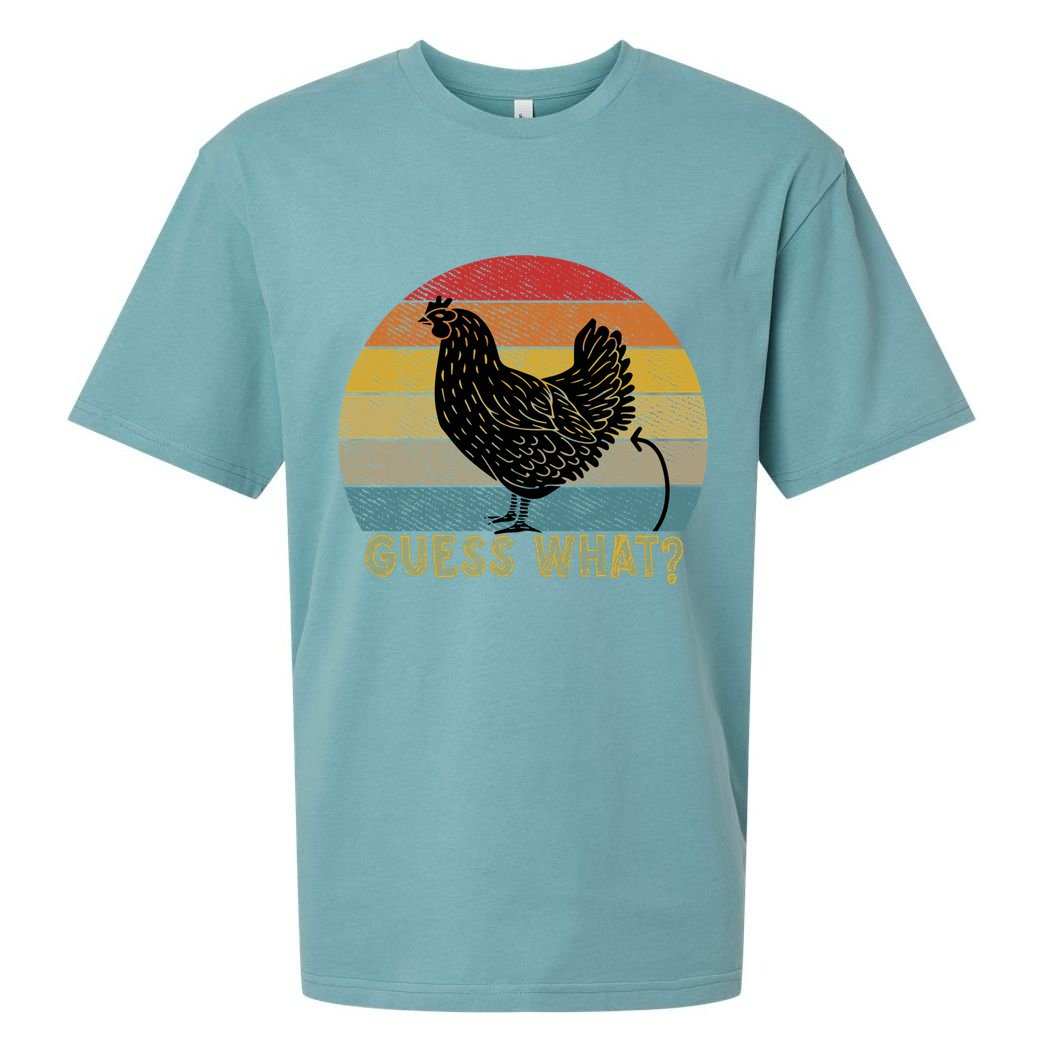 Funny Vintage Guess What? Chicken Butt! Farm Chicken Butt Gift Sueded Cloud Jersey T-Shirt