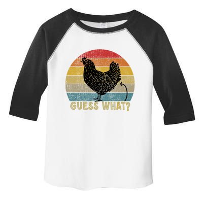 Funny Vintage Guess What? Chicken Butt! Farm Chicken Butt Gift Toddler Fine Jersey T-Shirt