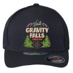 Funny Visit Gravity Falls Oregon Flexfit Unipanel Trucker Cap