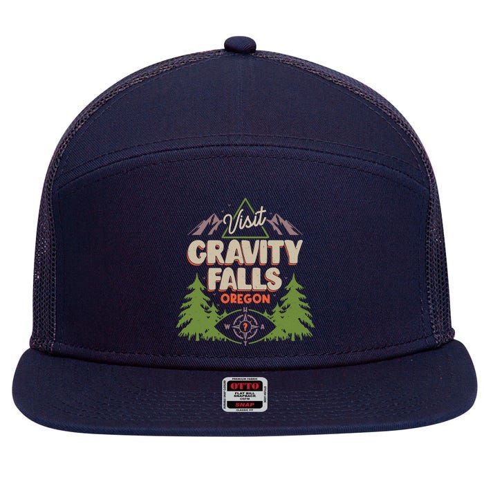 Funny Visit Gravity Falls Oregon 7 Panel Mesh Trucker Snapback Hat