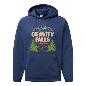 Funny Visit Gravity Falls Oregon Performance Fleece Hoodie