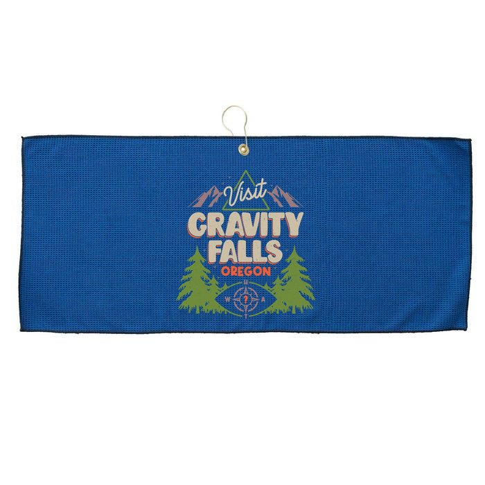 Funny Visit Gravity Falls Oregon Large Microfiber Waffle Golf Towel