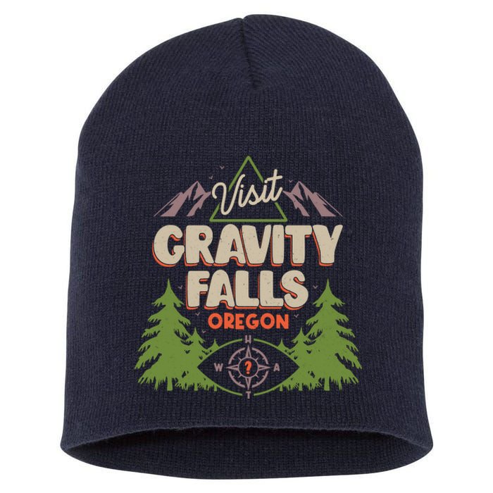 Funny Visit Gravity Falls Oregon Short Acrylic Beanie