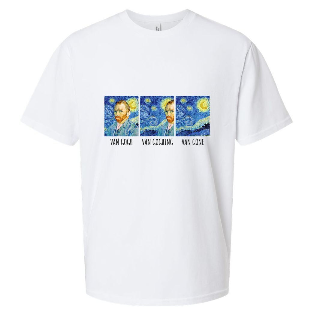 Funny Van Gogh Van Goghing Van Gone Fine Art Painting Joke Sueded Cloud Jersey T-Shirt