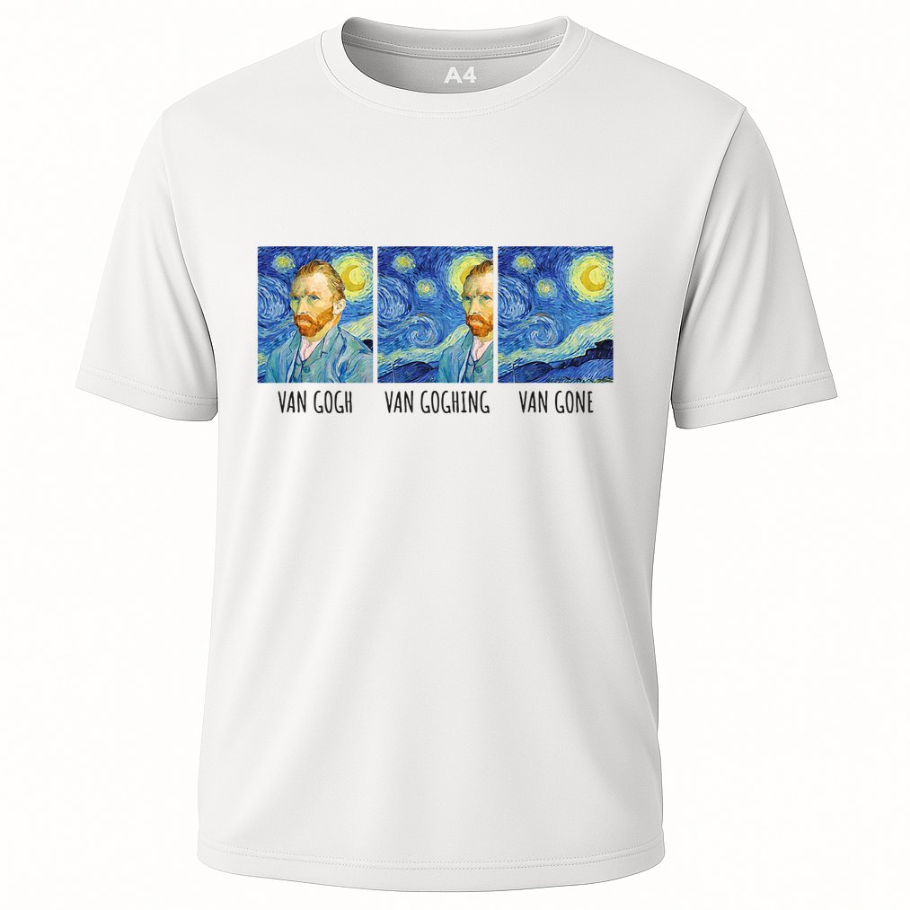 Funny Van Gogh Van Goghing Van Gone Fine Art Painting Joke Cooling Performance Crew T-Shirt