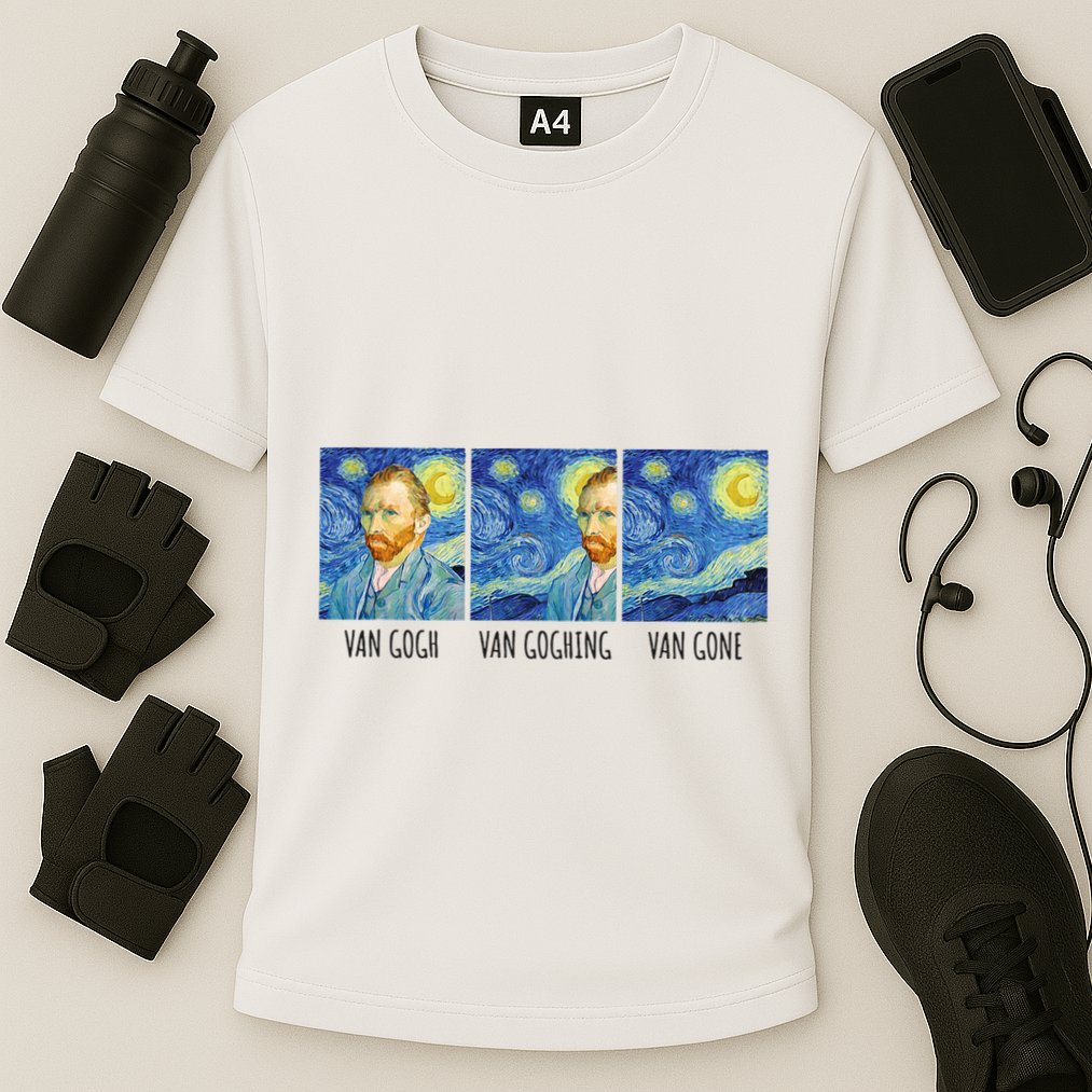 Funny Van Gogh Van Goghing Van Gone Fine Art Painting Joke Cooling Performance Crew T-Shirt