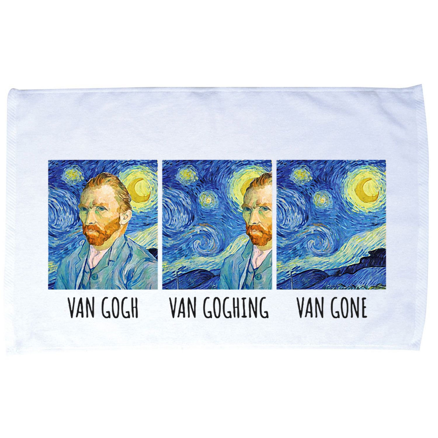 Funny Van Gogh Van Goghing Van Gone Fine Art Painting Joke Microfiber Hand Towel