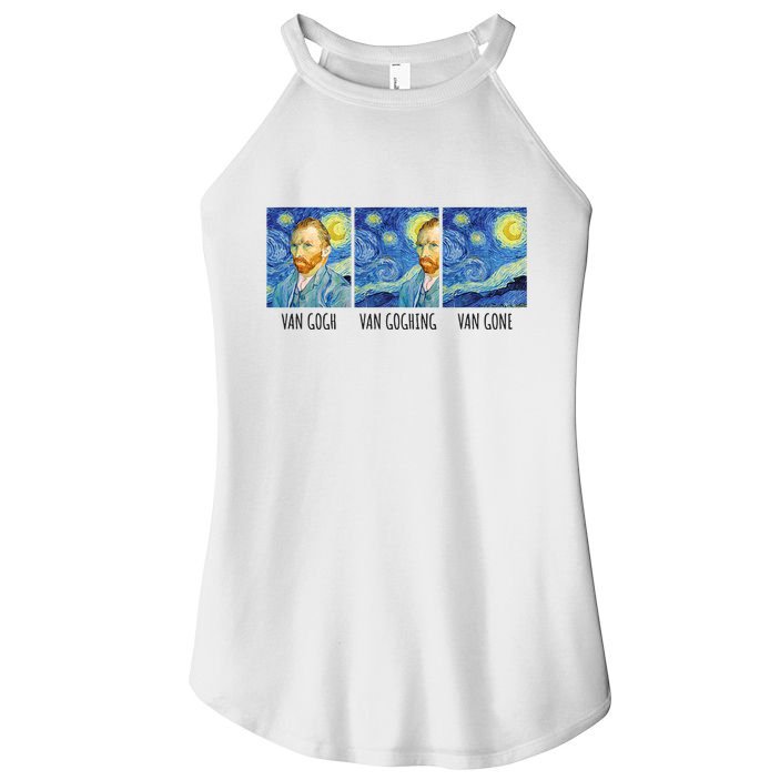 Funny Van Gogh Van Goghing Van Gone Fine Art Painting Joke Women's Perfect Tri Rocker Tank
