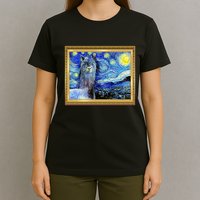 Funny Van Gogh Starry Night Llama Alpaca T-Shirt