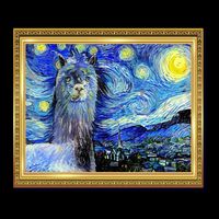 Funny Van Gogh Starry Night Llama Alpaca T-Shirt