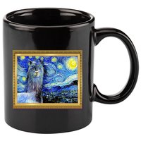 Funny Van Gogh Starry Night Llama Alpaca 11oz C Handle Ceramic Mug