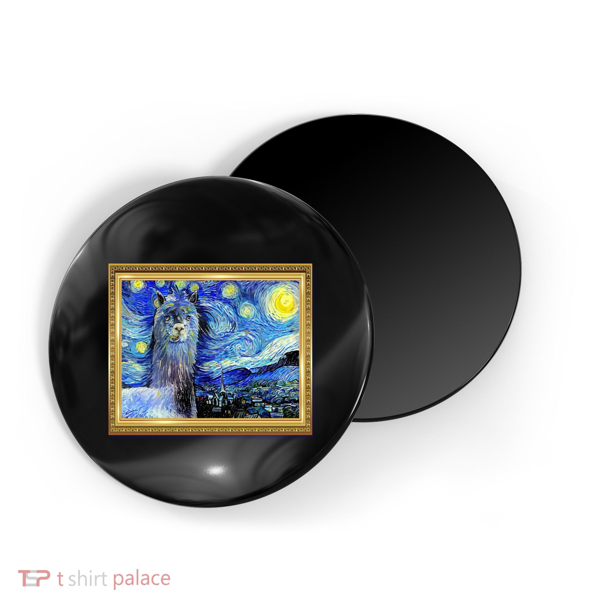 Funny Van Gogh Starry Night Llama Alpaca Magnet