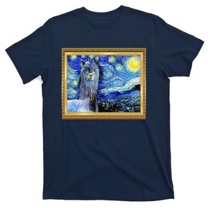 Funny Van Gogh Starry Night Llama Alpaca T-Shirt