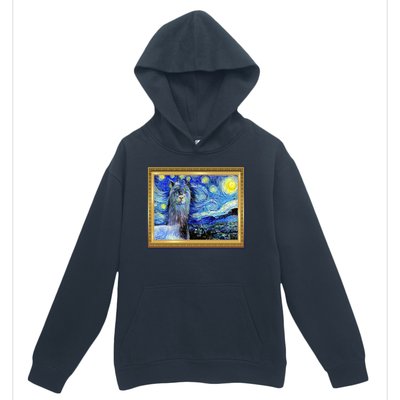 Funny Van Gogh Starry Night Llama Alpaca Urban Pullover Hoodie