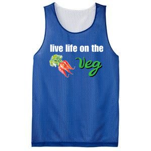 Funny Vegetarian Gift Live Life On The Veg Cute Gift Mesh Reversible Basketball Jersey Tank