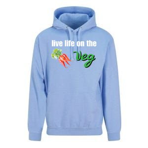 Funny Vegetarian Gift Live Life On The Veg Cute Gift Unisex Surf Hoodie