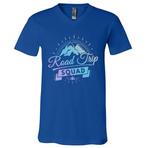 Family Vacation Gift Road Trip Squad Mountains Gift V-Neck T-Shirt