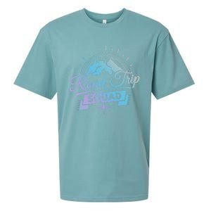 Family Vacation Gift Road Trip Squad Mountains Gift Sueded Cloud Jersey T-Shirt