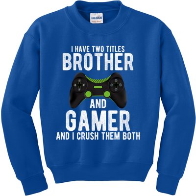 Funny Vintage Gamer Funny Gift Video Games Brother Gift Kids Sweatshirt