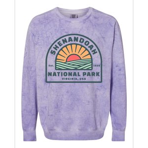 Family Vacation Gift Cute Gift Retro Shenandoah National Park Gift Colorblast Crewneck Sweatshirt