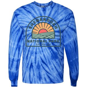 Family Vacation Gift Cute Gift Retro Shenandoah National Park Gift Tie-Dye Long Sleeve Shirt