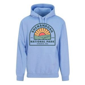 Family Vacation Gift Cute Gift Retro Shenandoah National Park Gift Unisex Surf Hoodie