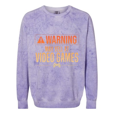 Funny Video Game Nerd Pc Gamer Colorblast Crewneck Sweatshirt