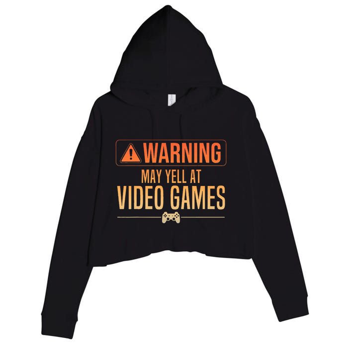 Funny Video Game Nerd Pc Gamer Crop Fleece Hoodie