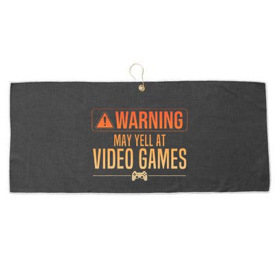 Funny Video Game Nerd Pc Gamer Large Microfiber Waffle Golf Towel