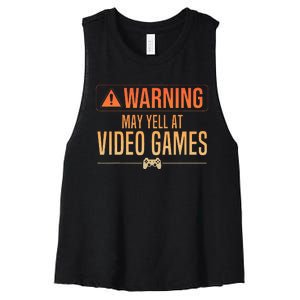 Funny Video Game Nerd Pc Gamer Women's Racerback Cropped Tank