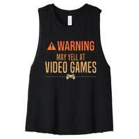 Funny Video Game Nerd Pc Gamer Women's Racerback Cropped Tank