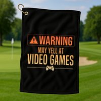 Funny Video Game Nerd Pc Gamer Golf Towel