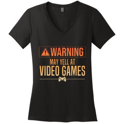 Funny Video Game Nerd Pc Gamer Women's V-Neck T-Shirt