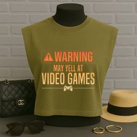 Funny Video Game Nerd Pc Gamer Garment-Dyed Women's Muscle Tee