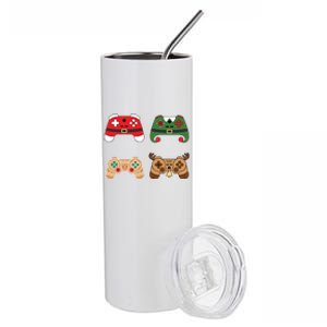 Funny Video Game Controller Christmas Gamer Santa Reindeer Meaningful Gift Stainless Steel Tumbler