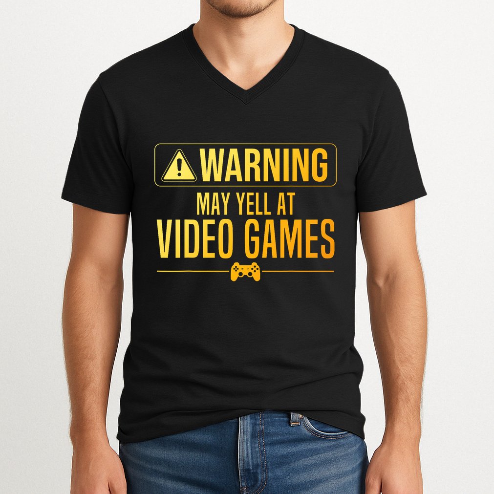 Funny Video Game Art For Gaming Nerd Pc Gamer V-Neck T-Shirt
