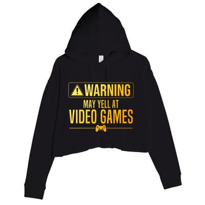 Funny Video Game Art For Gaming Nerd Pc Gamer Crop Fleece Hoodie