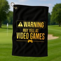 Funny Video Game Art For Gaming Nerd Pc Gamer Golf Towel