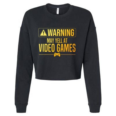 Funny Video Game Art For Gaming Nerd Pc Gamer Cropped Pullover Crew