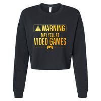 Funny Video Game Art For Gaming Nerd Pc Gamer Cropped Pullover Crew