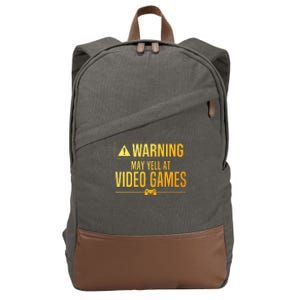 Funny Video Game Art For Gaming Nerd Pc Gamer Cotton Canvas Backpack