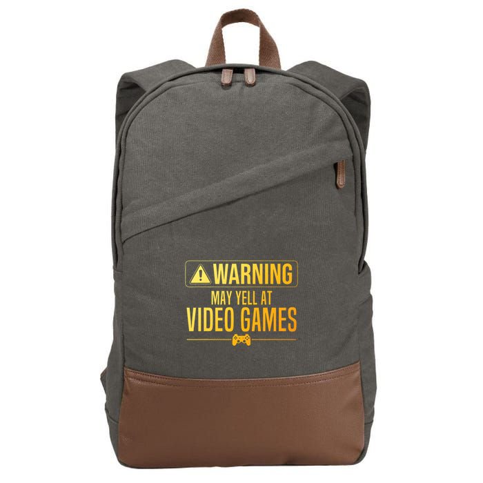 Funny Video Game Art For Gaming Nerd Pc Gamer Cotton Canvas Backpack