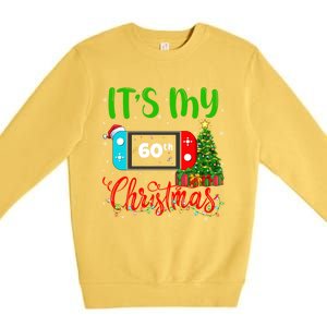 Funny Video Game Lover ItS My 60th Christmas Birthday Great Gift Premium Crewneck Sweatshirt