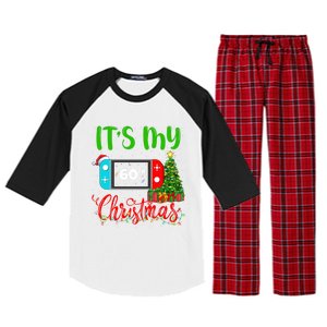 Funny Video Game Lover ItS My 60th Christmas Birthday Great Gift Raglan Sleeve Pajama Set