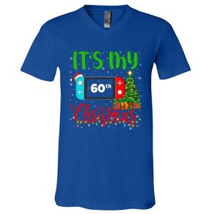 Funny Video Game Lover ItS My 60th Christmas Birthday Great Gift V-Neck T-Shirt