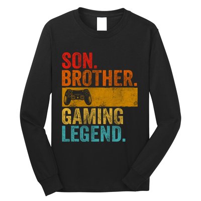 Funny Video Gamer Son Brother Gaming Legend Long Sleeve Shirt