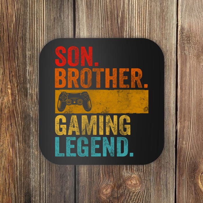 Funny Video Gamer Son Brother Gaming Legend Coaster