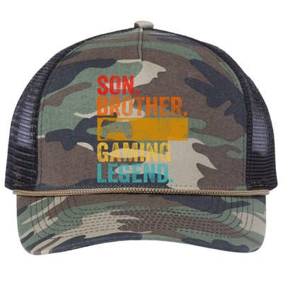 Funny Video Gamer Son Brother Gaming Legend Retro Rope Trucker Hat Cap