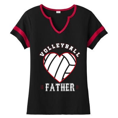 Father Volleyball Gifts Funny Father's Day Sports Lover Dad Ladies Halftime Notch Neck Tee