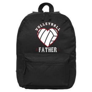 Father Volleyball Gifts Funny Father's Day Sports Lover Dad 16 in Basic Backpack